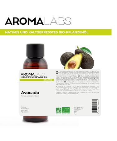 Organic Avocado Oil 50ml - 100% Pure & Natural Cold-Pressed | Aroma Labs French Brand - Buy Online on GoSupps.com