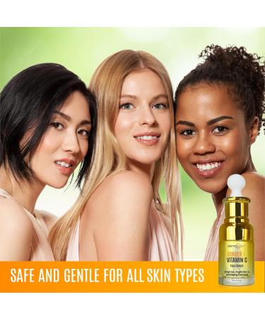 Ginger Face Serum with Vitamin C & Turmeric | Organic Acne Treatment for Clear Skin Hydration & Anti-Aging | 1 FL OZ - Buy Online on GoSupps.com