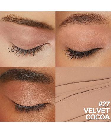 FOCALLURE No Crease Eyeshadow Stick - Creamy Matte & Shimmer Pencil in Velvet Cocoa - Smudge-proof, Waterproof Formula with Built-in Smudger - Buy Online on GoSupps.com