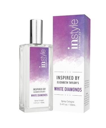 Instyle Fragrances | Inspired by Elizabeth Taylor's White Diamonds | Women s Eau de Toilette | Paraben Free | Never Tested on Animals | 3.4 Fluid Ounces White Diamond 3.40 Fl Oz (Pack of 1)