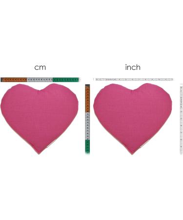 Buy Grape Seed Heart Pillow 30x25cm - Pink Heat Cushion | Perfect Gift Idea - Buy Online on GoSupps.com