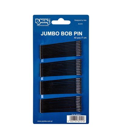 Buy Poniks Metal Bobby Pins 7cm - 40 Black Hairpins & Clips for Perfect Hair Styling - International Shipping Available - Buy Online on GoSupps.com