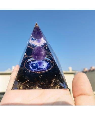 Vnstwww 7 Chakra Orgonite Pyramid - Reiki Healing Crystal for Meditation & Feng Shui Decoration | 6cm A6 - Buy Online on GoSupps.com