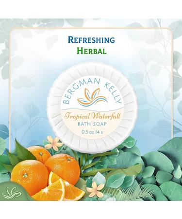Bulk BERGMAN KELLY Tropical Waterfall Hotel Soap Bars 0.5 oz - 100 Pack | Individually Wrapped, Travel Size Mini Toiletries for Airbnb, Motel & Guest Bathroom - Buy Online on GoSupps.com