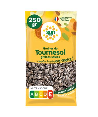 SUN - Sunflower seeds 250g - Grilled & Salted Pipas - 100% natural - Ideal as an aperitif or kitchen - Sunflower flower seeds