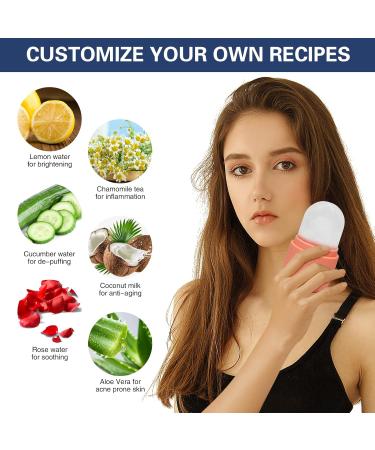 Buy Ice Face Roller for Puffiness Relief | Silicone Facial Massage Tool for Skin Tightening & Beauty Gift | Reusable Ice Roller for Women (Pink - Buy Online on GoSupps.com