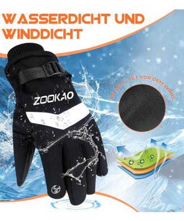 Zookao Winter Gloves for Men & Women - Touchscreen Bicycle & Skiing Gloves Non-Slip Thermal Running & Cycling Gear - Buy Online on GoSupps.com
