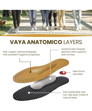 Vaya Anatomico Orthopedic Insoles with Activated Carbon for Flat Feet | Size 39 - Comfort & Support for Transverse & Longitudinal Arch - Buy Online on GoSupps.com
