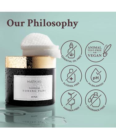 MATKAS Korean Exfoliating Witch Hazel Toning Pads - 60 pcs Korean Skin Care Glycolic Acid Toner Pads AHA BHA Gentle Face Exfoliator Facial Acid Peel for Dark Spots K Beauty Pore Minimizer for Face - Buy Online on GoSupps.com