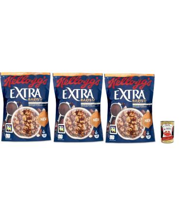 Italian Gourmet E.R. Cereali Extra "Barista Edition" | Try Coffee & Chocolate | Breakfast Cereals Cereals Crispy Oatmeal Cereals | 3 x 350g + Italian Gourmet Polpa 400g