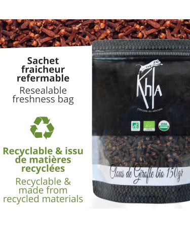 Khla - Organic Cloves Whole - 150g Bag of Sri Lankan Cloves - Cooking & Baking Ingredient - Sauerkraut Gingerbread Pies Ch - Buy Online on GoSupps.com