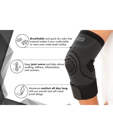 Rayyan Elbow Brace Compression Sleeves for Joint Pain Relief | Tendonitis & Arthritis Support | Ideal for Golf Tennis Fitness & Weightlifting (XL - Buy Online on GoSupps.com