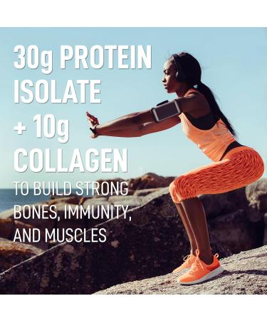 LEANFIT SPORT PROTEIN ISOLATE & MARINE COLLAGEN Natural Vanilla Grass-Fed Protein Isolate and 100% Hydrolyzed Marine Collagen Powder (Type I III) 30g Protein and 10g Collagen Per Serving 57 Servings 2kg Tub - Buy Online on GoSupps.com