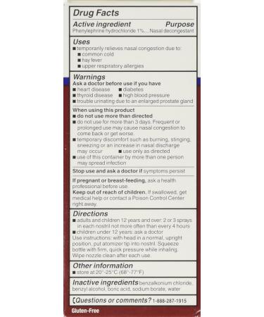 Equate 4-Way Nasal Spray 3-Pack - Phenylephrine HCl - 1 fl oz x 3 - Buy Online on GoSupps.com