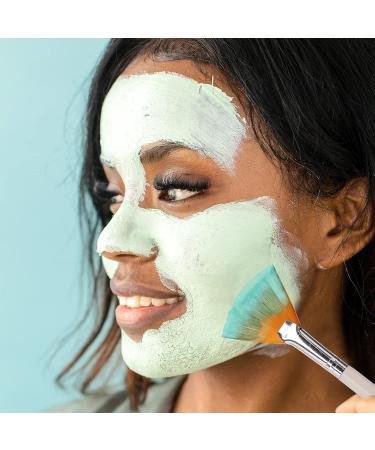 SAVITA 4Pcs Face Mask Brushes Fan Brushes Soft Facial Brushes Tools Makeup Brushes for Peel Sleeping Mask Mud Mask Makeup 15cm/6 inches orange and white - Buy Online on GoSupps.com