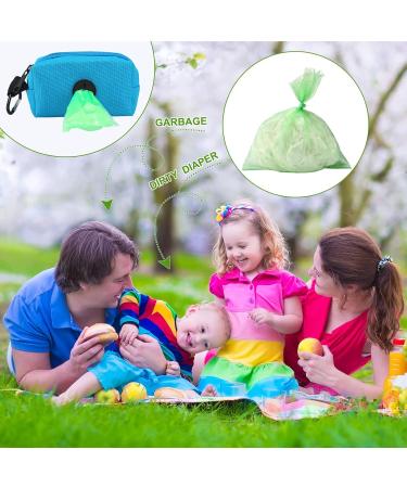Dingion 3 Pack Diaper Bag Dispenser Set with 135 Baby Disposal Bags - Blue Green | Newborn Essential Gift - Buy Online on GoSupps.com