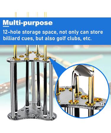 Frjjthchy 12 Pool Billiard Rack Wood Cue Organizer Stand - Black - Buy Online on GoSupps.com