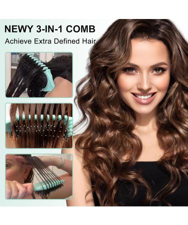 4 Pcs Bounce Curl Defining Brush Comb Set Slick Back Hair Brush Bounce Curly Hair Defining Brush with Edge Brush Bristle Brush Rat Tail Comb for Shaping and Defining Curls Curl Separation - Buy Online on GoSupps.com
