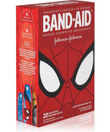 Band-Aid Marvel Spiderman Adhesive Bandages for Kids - 40 Assorted Sizes - Pack of 2 - Buy Online on GoSupps.com