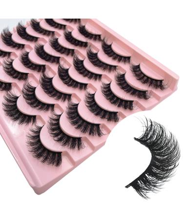 Russian Strip Lashes Yasnai DD Curl False Eyelashes Fluffy Cat eye Faux Mink Lashes Natural Eye Lashes 14 Pairs Pack Russian DD Curl| W01