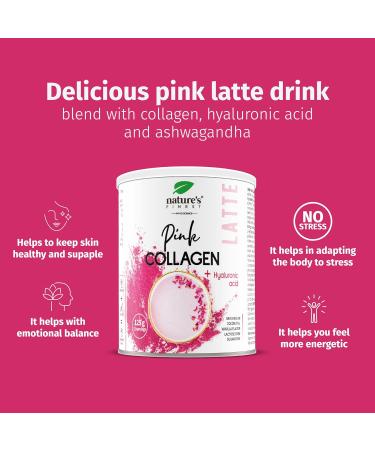 Nature's Finest by Nutrisslim Pink Latte with Collagen and Hyaluronic Acid 125 g | Coconut and Vanilla Flavored Drink Lactose and Sugar Free (1) - Buy Online on GoSupps.com
