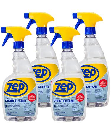 Zep Quick Clean Disinfectant 32 oz. Case of 4 Kills 99.9% of Bacteria in 5 Seconds (ZUQCD324)