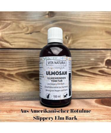 ULMOSAN Slippery Elm Bark Tincture for Dogs & Cats | Vita Natura 100ml - Ready to Use Supports Digestive Health - Buy Online on GoSupps.com