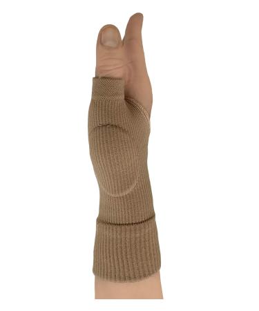 Juniper's Secret Thumb Splint Wrist Support Brace - 2 Pairs Gel Stabilizer for Arthritis & Joint Pain - Free Eyeglass Pouch - Beige Regular - Buy Online on GoSupps.com