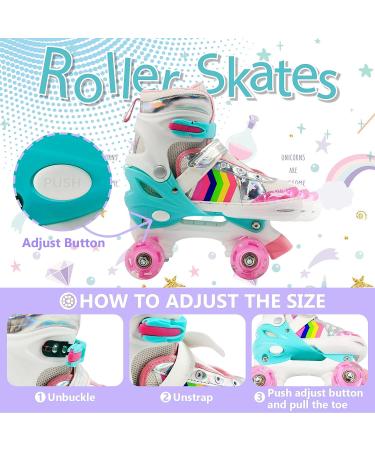 JOY SPOT! Roller Skates - Adjustable Toddler Skates with Light up Wheels - M Small - Buy Online on GoSupps.com