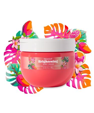 NATURE WELL Brightening Body Cream Infused with Radiance-Boosting Antioxidant-Rich Vitamin C & Ultra-Hydrating Mango Butter Refreshing Scent & Fast-Absorbing Luminous Finish 10 oz