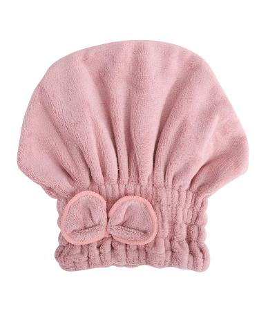 Polyester head towel dry hair cap towelbag bag soft towel fast super water -absorbing hair dryer towel dry cap absorbent shower hood pink