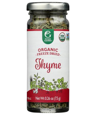 Green Garden Freeze-Dried Organic Thyme, 0.26 Ounces 0.26 Ounce (Pack of 1)