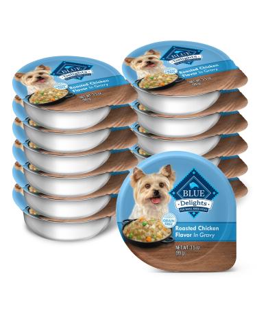 Blue Buffalo Delights Natural Small Breed Wet Dog Food Cups, in Hearty Gravy, 3.5-oz Cups Chicken 3.5 Ounce (Pack of 12) - Buy Online on GoSupps.com