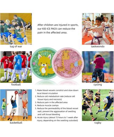 Kids Ice Packs for Boo Boos - Hot/Cold Compress Gel Packs for Pain Relief - Deer & Fox Design - 2 Pack 4.8 Inch - Buy Online on GoSupps.com