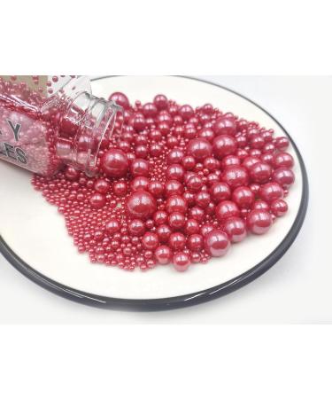 Edible Dark Red Pearl Sugar Sprinkles | Perfect for Cakes Cupcakes & Cookies | Wedding & Daily Decorations - Buy Online on GoSupps.com
