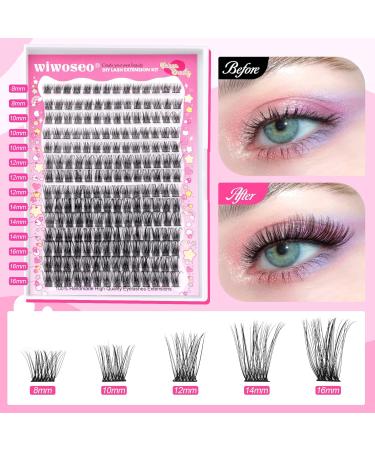 DIY Wispy Cluster Lashes Kit - Individual Lashes for Natural Look - Self Application at Home - C-Cluster Lashes Kit 8-16MM - Buy Online on GoSupps.com