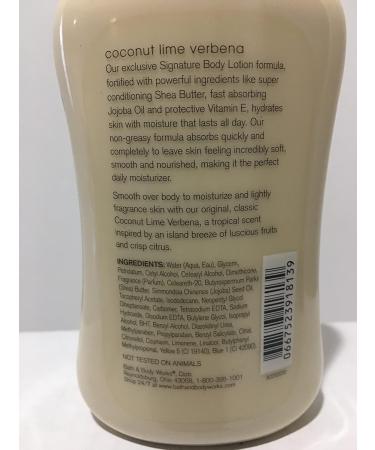 Bath & Body Works Coconut Lime Verbena Body Lotion 8oz - Buy Online on GoSupps.com
