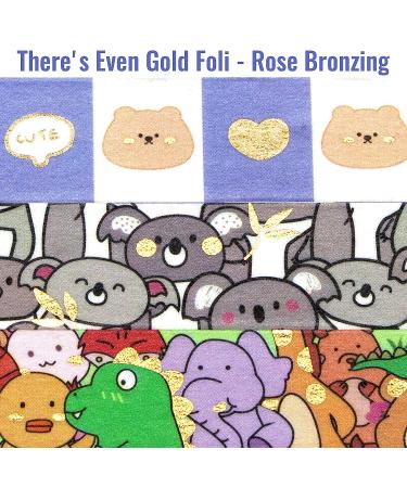 WAPETASHI Cute Washi Tape Set - 24 Rolls Kawaii Animals Gold Foil Decorative Masking Tape for Journaling, Scrapbooking, Kids Crafts & Gift Wrapping - Ideal for Aesthetic Supplies and Planners - Buy Online on GoSupps.com