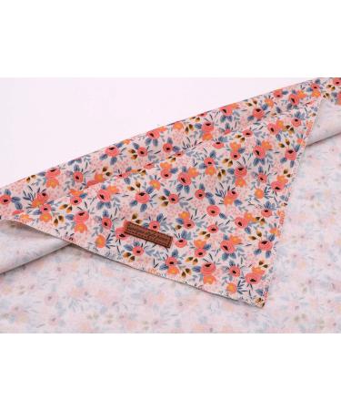 Buy Unique Style Paws Washable Cotton Dog and Cat Neck Triangle (1 Pack) - Pink Flower for Small Medium and Large Pets | International Shipping Available - Buy Online on GoSupps.com