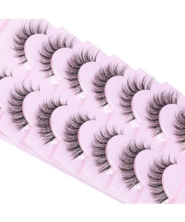 Goddvenus Russian Strip Lashes - Cat Eye Wispy False Eyelashes for Natural Volume (33C) - Buy Online on GoSupps.com