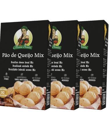 Pao de Queijo 3x400g Brazilian Cheese Bread Mix - Gluten Free - No additives - Fast and Easy to Bake - Ideal for Grill - Buy Online on GoSupps.com