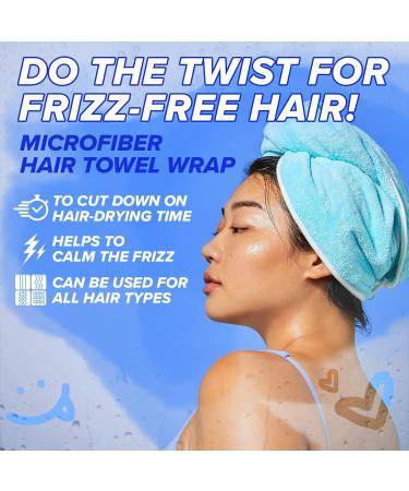 I DEW CARE Microfiber Hair Towel Wrap - Quick Dry & Anti-Frizz Hair Turban for Men & Women | Do The Twist - 1 Count - Buy Online on GoSupps.com