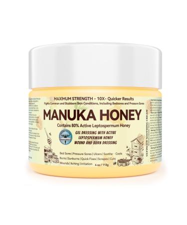 Manuka Honey 5x Accelerated Healing Relief Care Advanced Cream Product Buttocks Bed Sores Pressure Sores Wounds Ulcers Cuts Scrapes Burns Deep Dressing Contains Granules Not Irritating Greasy 2 Ounce (1 pack )