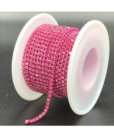 Towenm 1 Roll 10 Yards Rhinestone Chain - 2mm Crystal Claw Cup Chain Trim - Sew on Crystal Rhinestone Chain Roll - Rose SS6 / 2mm - Buy Online on GoSupps.com