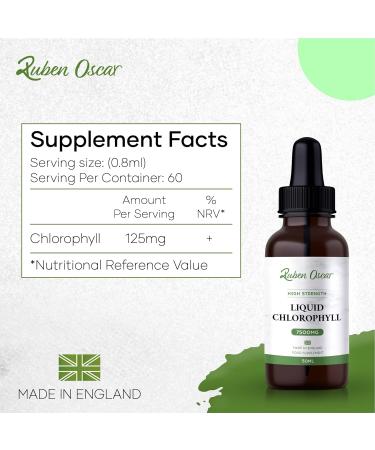 UK Sourced Chlorophyll Liquid | High Strength 125mg Drops | 2 Month Supply | 60 Servings | As Seen on TikTok - Buy Online on GoSupps.com