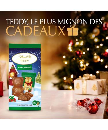 Lindt - Bag of individual Mini-Moulages filled with TEDDY - Milk chocolate and praline heart - Ideal for Christmas 137 g - Buy Online on GoSupps.com