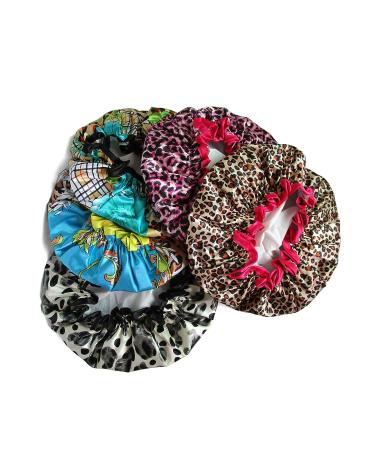 Leopard Shower Cap for Women - Waterproof & Reusable Bath Cap for Girls Hair Treatment (Brown Leopard) - Buy Online on GoSupps.com