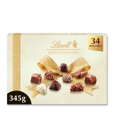 Lindt - PRESTIGE SELECTION Assorted Box - Assorted Milk Chocolates, Black and White - Ideal for Christmas, 345g