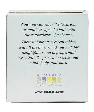 Aura Cacia Reviving Peppermint Aromatherapy Shower Tablets - 3 Pack (3 oz) | Refreshing Aromatherapy for Home Spa - Buy Online on GoSupps.com