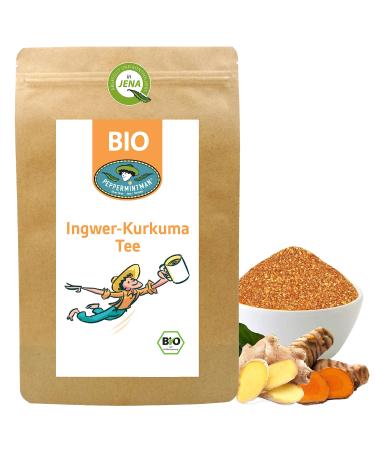 Organic ginger -turmeric tea 2x 500g - Ayurvedic vitality tea - traditional - refreshing - easy sharpness - for body and mind - peppermintman organic ginger -turmeric 1000g